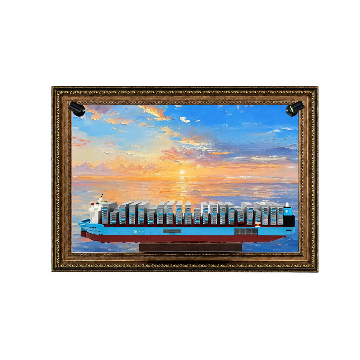 Wall Display Frame for LEGO® Maersk Dual-Fuel Container Vessel 40955 - View 11 - brkox