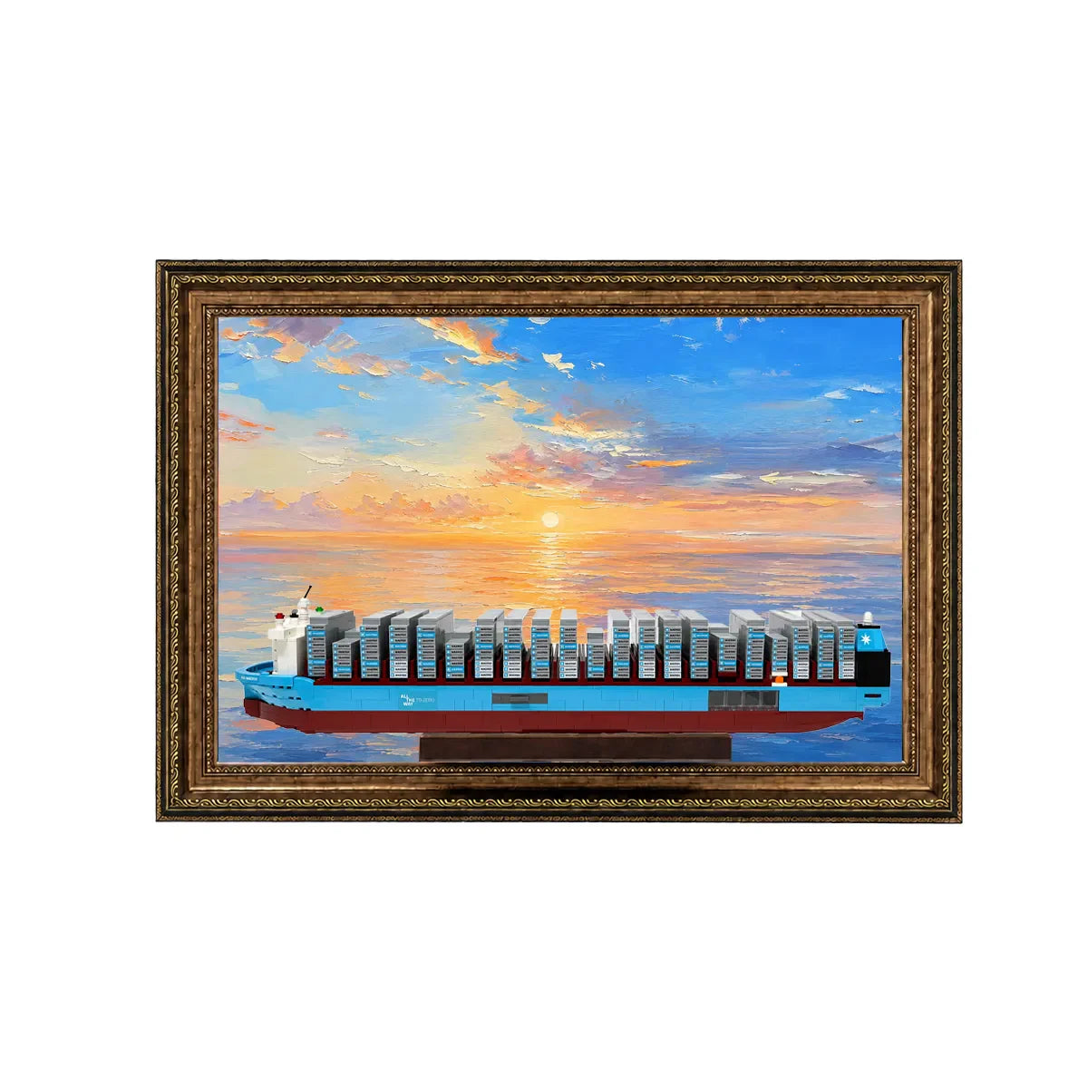 Wall Display Frame for LEGO® Maersk Dual-Fuel Container Vessel 40955 - View 13 - brkox