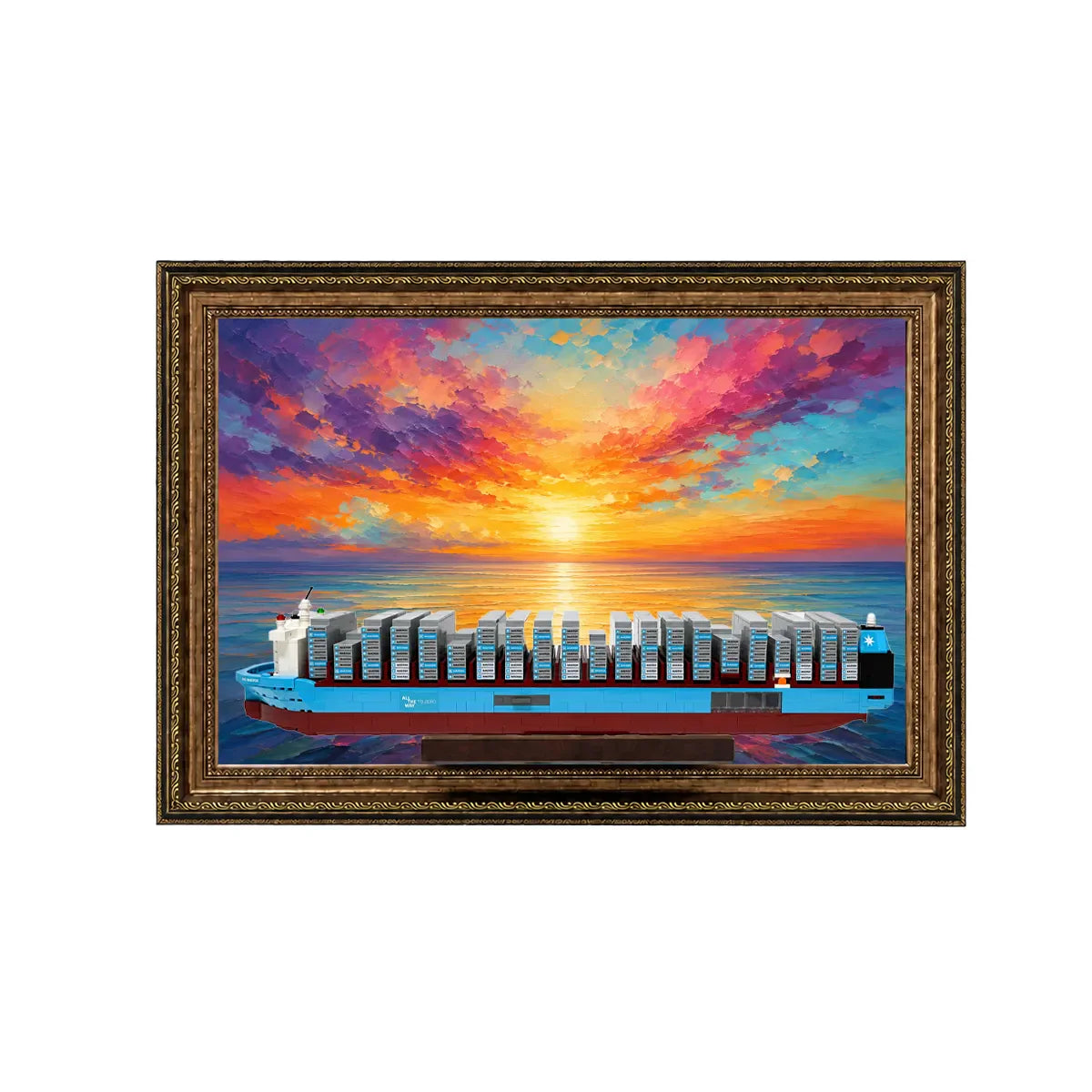 Wall Display Frame for LEGO® Maersk Dual-Fuel Container Vessel 40955 - View 8 - brkox