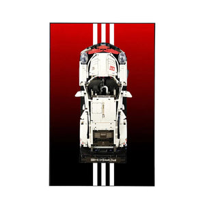 Wall Display Frame for LEGO® Technic™ Porsche 911 RSR 42096 | Redline Precision