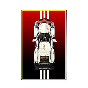 Wall Display Frame for LEGO® Technic™ Porsche 911 RSR 42096 | Redline Precision