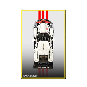 Wall Display Frame for LEGO® Technic™ Porsche 911 RSR 42096 | Redline Precision