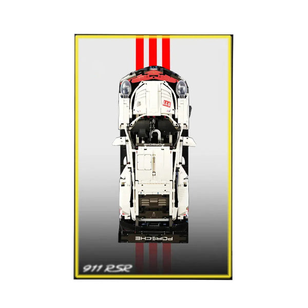 Wall Display Frame for LEGO® Technic™ Porsche 911 RSR 42096 | Redline Precision