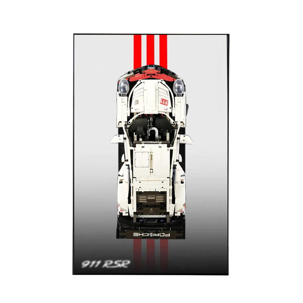 Wall Display Frame for LEGO® Technic™ Porsche 911 RSR 42096 | Redline Precision