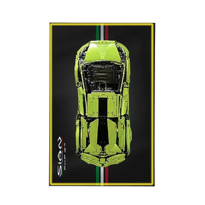 Wall Mount Display Frame Compatible with LEGO® Lamborghini Sian 42115 Style A