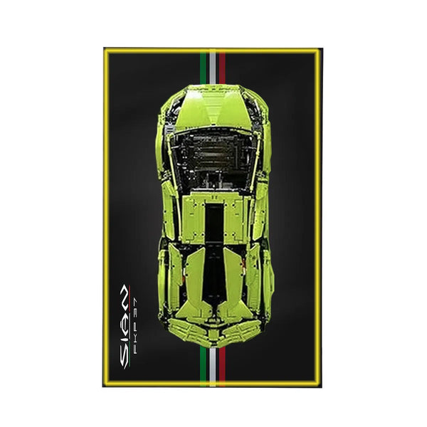 Wall Mount Display Frame Compatible with LEGO® Lamborghini Sian 42115 Style A