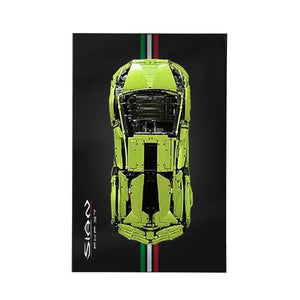 Wall Mount Display Frame Compatible with LEGO® Lamborghini Sian 42115 Style A