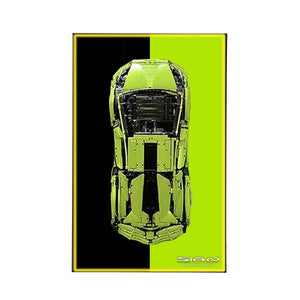 Wall Display Frame for LEGO® Technic™ Lamborghini Sian FKP 37 42115 | Lime Surge