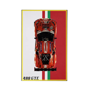 Wall Display Frame for LEGO® Technic™ Ferrari 488 GTE 42125 | Italian Tricolore