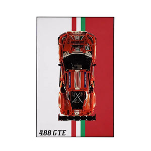 Wall Display Frame for LEGO® Technic™ Ferrari 488 GTE 42125 | Italian Tricolore