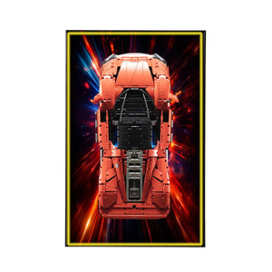 Wall Display Frame Compatible with LEGO® Technic™ Ferrari Daytona SP3 42143 Style A