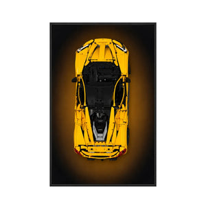 Wall Display Frame for LEGO® McLaren P1 42172 | Gradient Color | 50 x 80cm