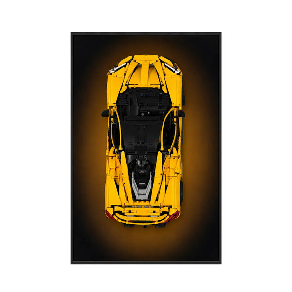 Wall Display Frame for LEGO® McLaren P1 42172 | Gradient Color | 50 x 80cm