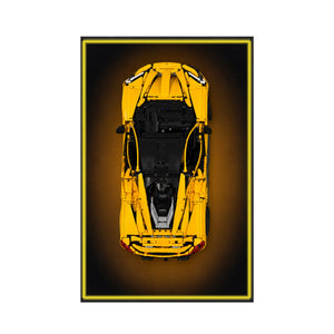 Wall Display Frame for LEGO® McLaren P1 42172 | Gradient Color | 50 x 80cm