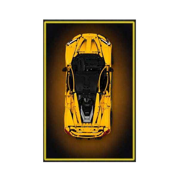 Wall Display Frame for LEGO® McLaren P1 42172 | Gradient Color | 50 x 80cm