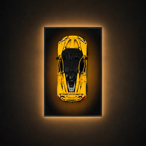 Wall Display Frame for LEGO® McLaren P1 42172 | Gradient Color | 50 x 80cm
