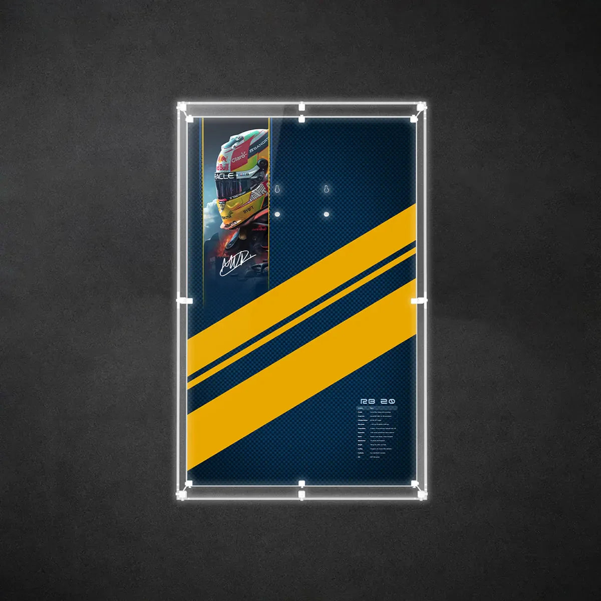 Wall Display Case for LEGO® Technic™ Oracle Red Bull Racing RB20 F1 Car 42206 - View 4 - brkox