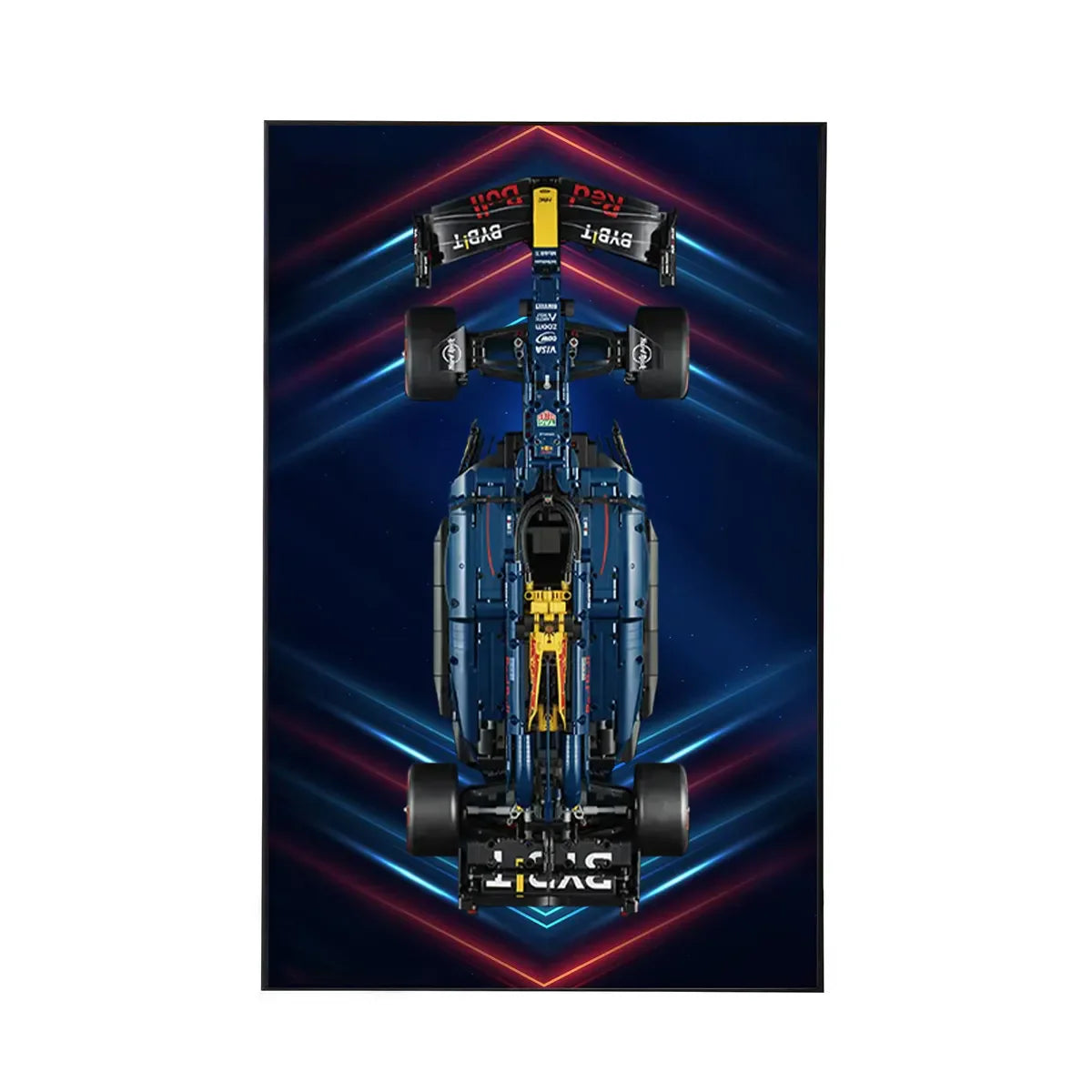 Wall Display Frame for LEGO® Oracle Red Bull Racing RB20 F1 Car 42206 | Neon Apex - brkox