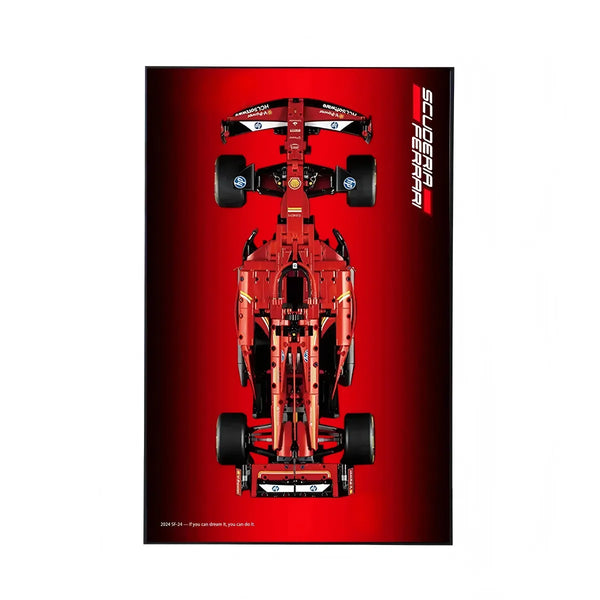 Wall Display Frame Compatible with LEGO® Ferrari F1 SF-24 42207 Style A