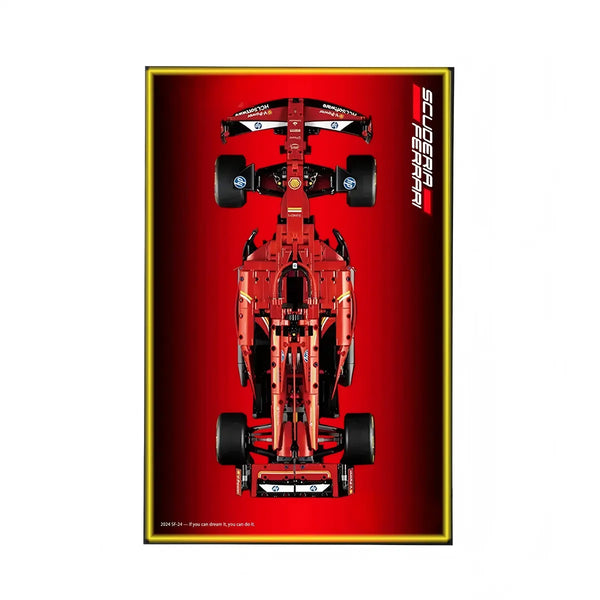 Wall Display Frame Compatible with LEGO® Ferrari F1 SF-24 42207 Style A