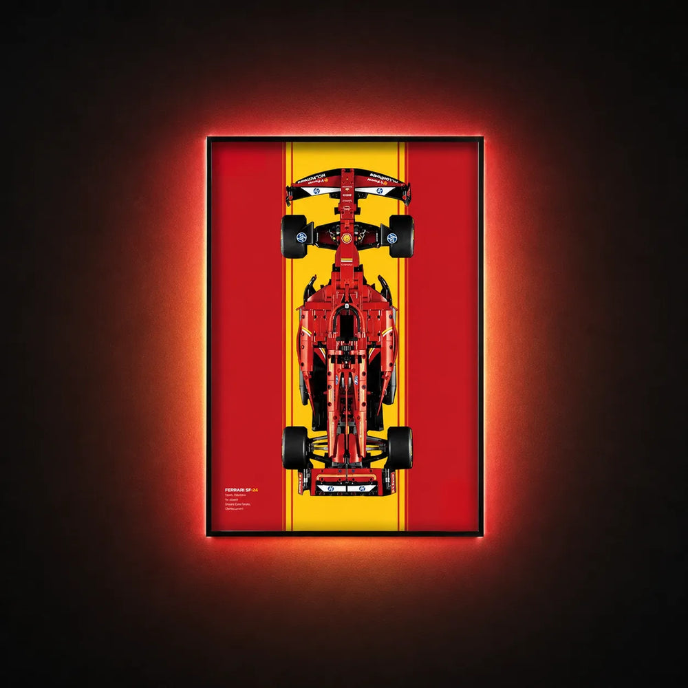 Wall Display Frame for LEGO® Technic™ Ferrari SF-24 F1 42207 | Style G