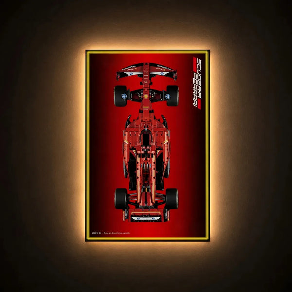 Wall Display Frame Compatible with LEGO® Ferrari F1 SF-24 42207 Style A