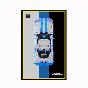 Display Frame for LEGO® 42210 Nissan GT-R (Fast & Furious)