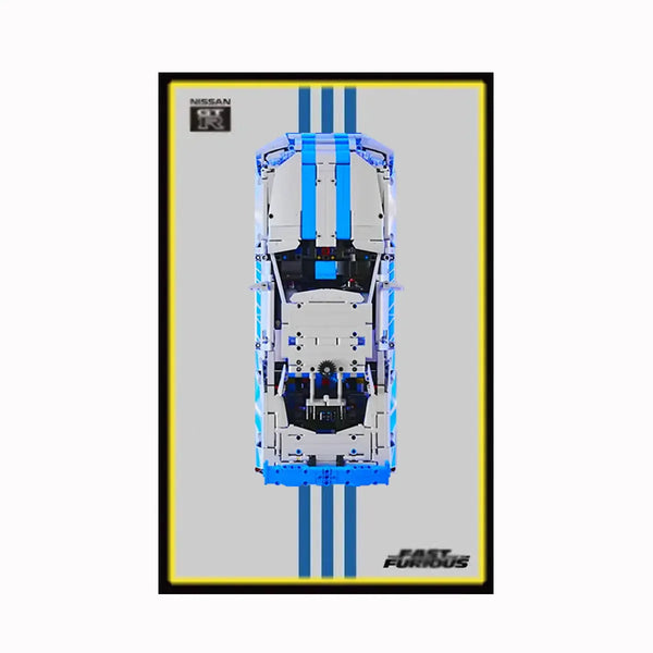 Display Frame for LEGO® 42210 Nissan GT-R (Fast & Furious)