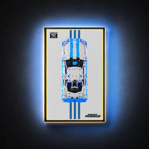 Wall Display Frame for LEGO® Technic™ 2 Fast 2 Furious Nissan Skyline GT-R (R34) 42210