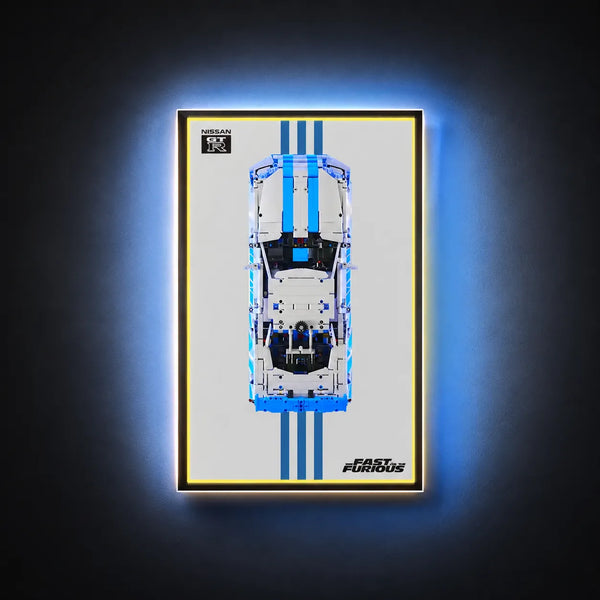 Wall Display Frame for LEGO® Technic™ 2 Fast 2 Furious Nissan Skyline GT-R (R34) 42210