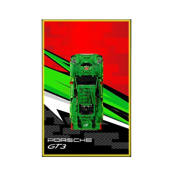 Wall Display Frame for LEGO® Technic™ Porsche 911 GT3 R REXY AO Racing Car 42224