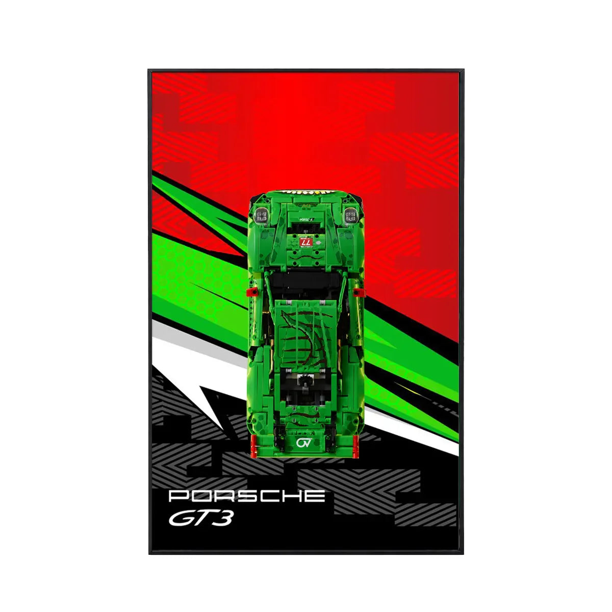 Wall Display Frame for LEGO® Technic™ Porsche 911 GT3 R REXY 42224 - View 13 - brkox