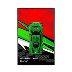 Wall Display Frame for LEGO® Technic™ Porsche 911 GT3 R REXY AO Racing Car 42224