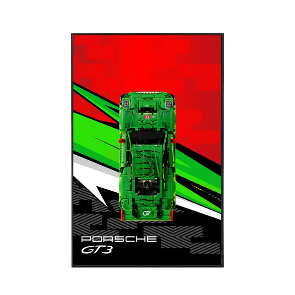 Wall Display Frame for LEGO® Technic™ Porsche 911 GT3 R REXY AO Racing Car 42224
