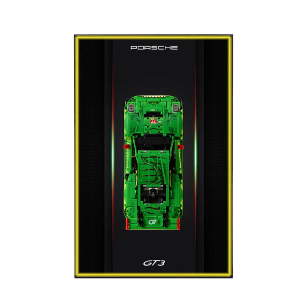 Wall Display Frame for LEGO® Technic™ Porsche 911 GT3 R REXY AO Racing Car 42224