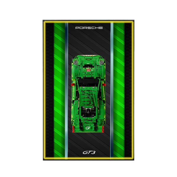 Wall Display Frame for LEGO® Technic™ Porsche 911 GT3 R REXY AO Racing Car 42224