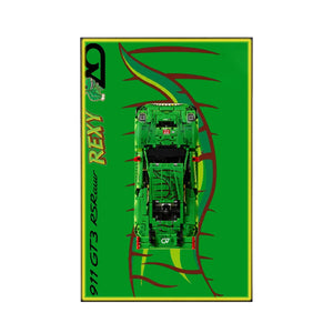 Wall Display Frame for LEGO® Technic™ Porsche 911 GT3 R REXY AO Racing Car 42224