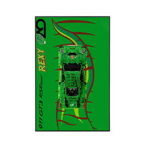 Wall Display Frame for LEGO® Technic™ Porsche 911 GT3 R REXY AO Racing Car 42224