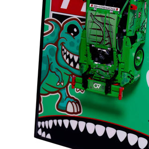 Wall Display Frame for LEGO® Technic™ Porsche 911 GT3 R REXY AO Racing Car 42224