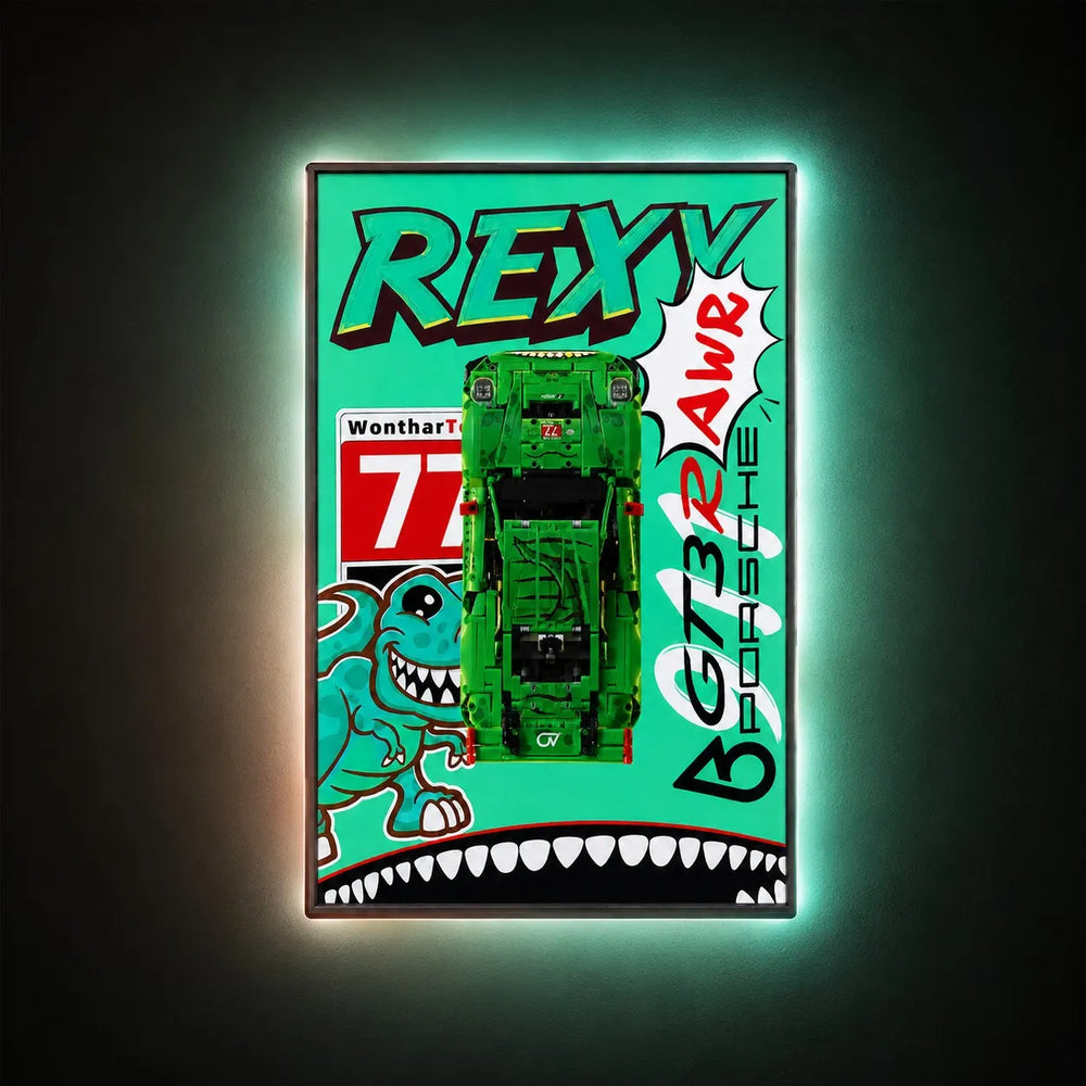 Wall Display Frame for LEGO® Technic™ Porsche 911 GT3 R REXY 42224 - brkox