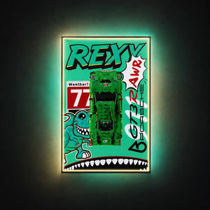 Wall Display Frame for LEGO® Technic™ Porsche 911 GT3 R REXY AO Racing Car 42224