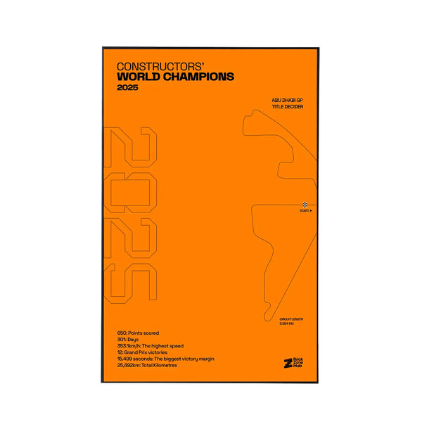 Wall Display Frame for LEGO® McLaren MCL39 F1® Car 42228 | World Champions 2025
