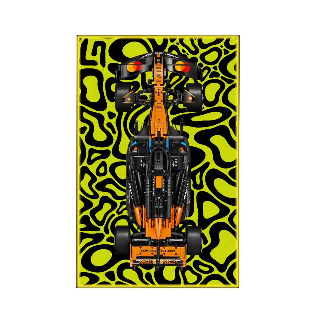 Wall Display Frame Compatible with LEGO® McLaren MCL39 F1® Car 42228 | Style H - View 3 - brkox