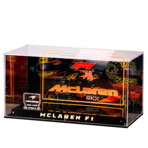 Acrylic Display Case for LEGO® McLaren Mastercard F1® Team Lando Norris Helmet and Oscar Piastri Helmet 43023/43017