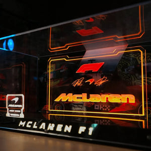 Acrylic Display Case for LEGO® McLaren Mastercard F1® Team Lando Norris Helmet and Oscar Piastri Helmet 43023/43017