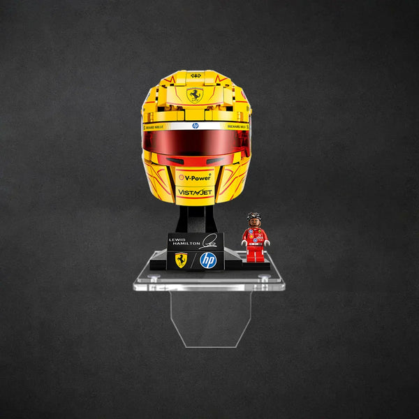 Wall Display Stand for LEGO® Scuderia Ferrari HP Lewis Hamilton Helmet/Charles Leclerc Helmet  43022/43014