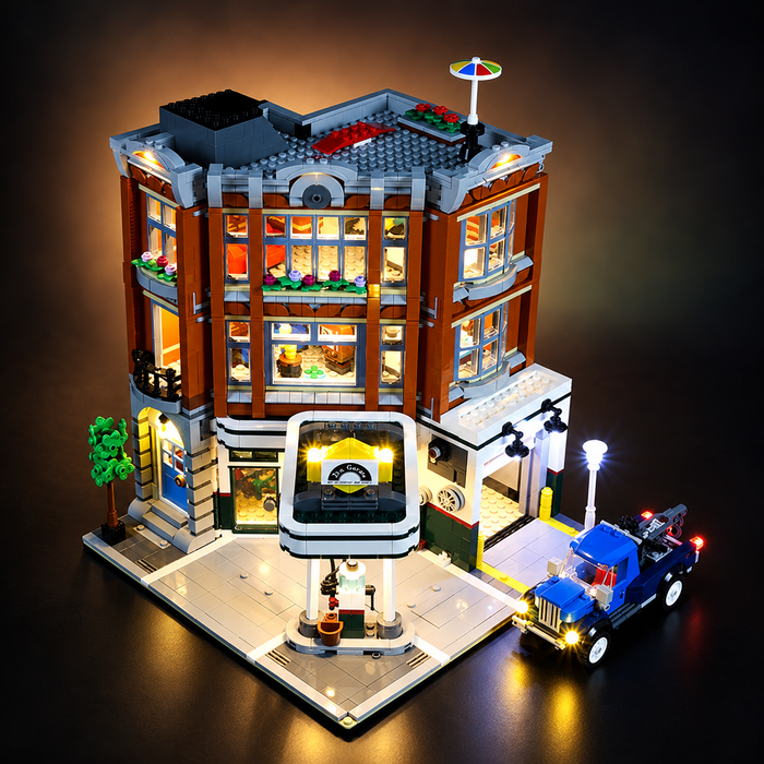 Light Kit Compatible with LEGO® Creator Expert Corner Garage Set 10264