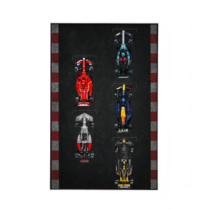 Wall Display Frame for LEGO® Speed Champions F1 | 5-Car | Track version