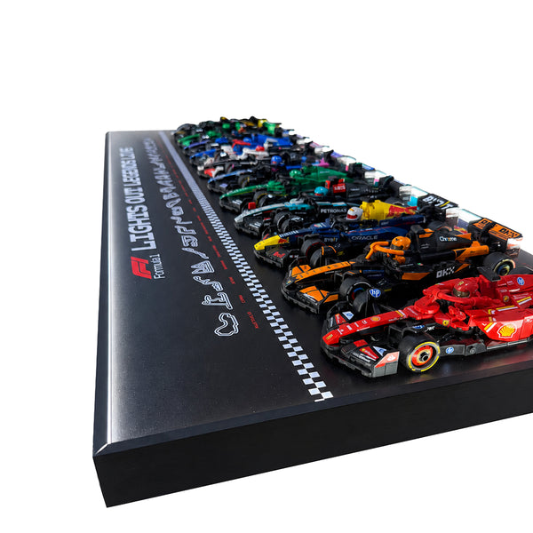 Wall Display Frame for LEGO® Speed Champions F1 12-Car – Black