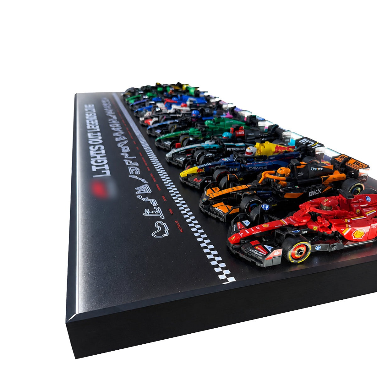 Wall Display Frame for LEGO® Speed Champions F1 12-Car – Black